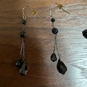 White House Black Market black beaded earrings